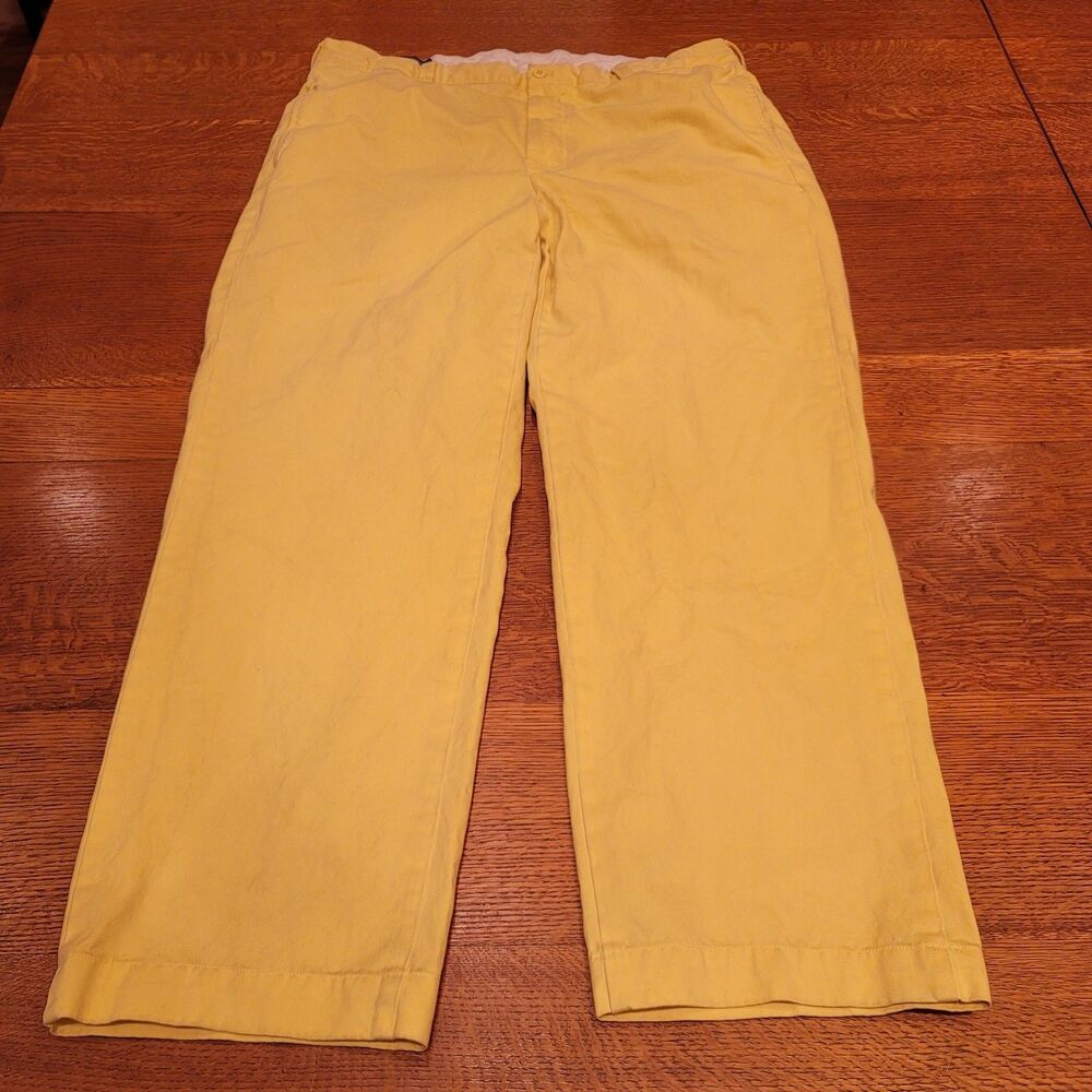 Polo by Ralph Lauren Yellow Chino Pants Cotton Twill Classic Fit 38 Men's